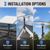 Burbifro Starlink Gen 3 Heavy Duty Pivot Roof Mount, Adjustable 160 Degree Tilt for Better Signal, Compatible with