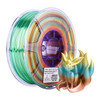 eSUN Silk Rainbow Metal PLA Filament 1.75mm, Silky Multicolored 3D Printer Filament PLA, 1KG Gradient Changing