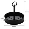 AVLA 2 Pack Steel Condiment Caddy, Rust-Resistant Seasoning Sauce Holder, Metal Storage Rack Basket with Display