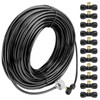 Misting Cooling System 98.4FT (30M) Misting Line + 50 Brass Mist Nozzles + 50 T-Connectors + 1 Faucet Adapters (3/4")