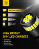 AUXITO 194 LED Light Bulb 6000K White 168 2825 W5W T10 Wedge 24-SMD 3014 Chipsets LED Replacement Light Kit Error Free