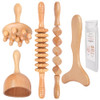 Komogir Wood Therapy Massage Tools 5-in-1 Lymphatic Drainage Massager Maderoterapia Kit Wooden Massager Body Sculpting