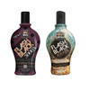 Bundle Set of 2: European Gold Flash Black 3000X Indoor Tanning Lotion with Time-Release DHA Bronzers, 12 oz and