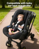 TinlyFinly Infant Car seat Insert, for Preemie Newborn Infant, Black