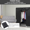 59" Garment Rack Cover,Clothes Closet Bag,Clothing Covers Hanging Rolling
