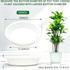TITE 3 Pack Plant Saucer Heavy Duty Sturdy Drip Trays for Indoor and Outdoor (16 Inch, White)
