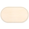 Vercraft Moses Basket Wood Bottom 27.56 x 15.75 Inches/ 70 x 40 cm Oval Natural Wood Base Shaper for DIY Crochet or