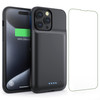 QTshine Battery Case for iPhone 15Pro Max, Upgrade 8600mah Portable Slim Battery Charging Case, 15W Fast Charging