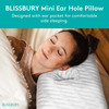 BLISSBURY Mini Piercing Pillow, Ear Pillow with Hole, Travel Memory Foam