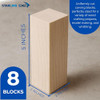 Starling Edge Basswood Carving Blocks 2 x 2 x 5 Inch, 8 Pack