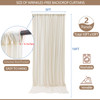 10x10ft Wrinkle Free Ivory Backdrop Curtain for Parties Soft Fabric Drapes Wedding Ivory Curtain Backdrop for Birthday