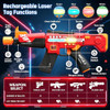 Rechargeable Laser Tag Guns Toys Set of 2 with Upgraded LED Digital Multi-Functional Vests Birthday Gifts for Kids