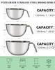 3PCS Stainless Steel Mixing Bowls ,Nesting Bowls With Silicone Spatula