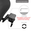 Quincry Memory Foam Headrest Attachment for Office Chair, Attachable Chair Head Rest, Desk Chair Neck Support, Elastic