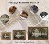 VZKRHPGA Vintage Gold Framed Landscape Wall Art Vintage River Canvas Prints