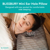BLISSBURY Mini Piercing Pillow, Ear Pillow with Hole, Travel Memory Foam