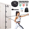 Brebebe Resistance Bands for Physical Therapy, Multi Point Door Anchor Strap for Home Gym Workout, Bands with Handles