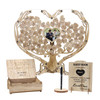 Dezhier Heart Wedding Guest Book Alternative, Rustic Wooden Wedding Souvenirs with Heart Picture Frame, Heart Guest