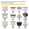 Professional Animal Stainless Steel Comb Set for A5-style Detachable Blade Clippers, Snap-On Size #10/15/30 for Pets,