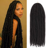 ZRQ Black Marley Hair 30 Inch Marley Twist Braiding Hair, 8 Packs Synthetic Curly Twist Marley Hair, Long Afro Twist