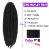 ZRQ Black Marley Hair 30 Inch Marley Twist Braiding Hair, 8 Packs Synthetic Curly Twist Marley Hair, Long Afro Twist
