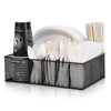 Paper Plate Organizer for Countertop, Black