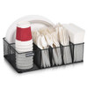 Paper Plate Organizer for Countertop, Black