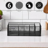 Paper Plate Organizer for Countertop, Black