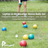 Pointyard 84mm Bocce Ball Set, 8 PE Balls & Pallino Beginner Backyard Game