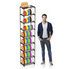Hizypaixin 9-Tier 3D Printer Filament Storage Rack, Heavy Duty Metal Spool Holder Holds 541kg, Tool-Free Assembly,