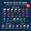 Airbrush Paint, 30 Water-Based, Quick-Drying Colors for Artists & Beginners, Ideal for Wood, Ceramic, Paper, Plaster,