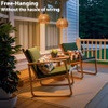 ALL FORTUNE Battery Operated Hanging Outdoor Chandelier, Battery Power Pendant Light, Gazebo Lights Outdoor