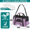 PetAmi Airline Approved Pet Carrier Cats & Small Dogs, Small Heather Purple