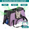 PetAmi Airline Approved Pet Carrier Cats & Small Dogs, Small Heather Purple