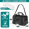 PetAmi Airline Approved Pet Carrier Cats Small Dogs, Small Heather Charcoal