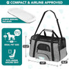 PetAmi Airline Approved Pet Carrier for Cats Small Dogs, Small Heather Gray