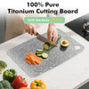 Titanium Cutting Board, Crystallized 100% Pure Titanium, 16 x 11 Inch
