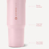HydroJug Sport 40 oz Insulated Stainless Steel Water Bottle, Pink Sand