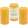 Bee Hive Candles 100% Pure Beeswax Pillar Candle (2" x 3" (3-Pack))