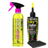 Muc-Off Bio Drivetrain Cleaner 500ml & Bio Dry Chain Lube 120ml Bundle with Microfiber Cloth | Biodegradable