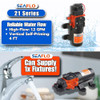 SEAFLO 21 Series Water Pressure Diaphragm Pump - 12V DC, 1.2 GPM, 35 PSI, Adjustable Pressure Switch, Self-Priming,