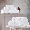 Hawmam Linen White 6 Piece Bath Towels Set for Bathroom Original Turkish Cotton Soft, Absorbent and Premium 2 Bath