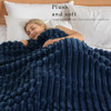 Exclusivo Mezcla Striped King Size Fleece Blanket for Bed, Couch, 90"x104"