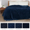 Exclusivo Mezcla Striped King Size Fleece Blanket for Bed, Couch, 90"x104"
