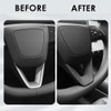 Steering Wheel U Shape Decor Compatible with Tesla Model 3 Y 2026 2025 2024 Suede Interior Accessories Highland