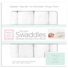 SwaddleDesigns Cotton Muslin Swaddle Blankets, Set of 4, Receiving Blankets for Baby Boys & Girls, Best Shower Gift,