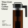 Takeya Deluxe Cold Brew Coffee Maker - BPA-Free Tritan Pitcher with Airtight Leakproof Lid, Silicone Grip Handle,