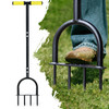 Colwelt Lawn Aerator Tool 38inch, Heavy Duty Grass Spike Aerator for Compacted Soil Aeration, Manual Lawn Air Aerators
