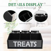 Geyecete Dog Treat Container cat food container with 3 Jars & Compartments pet treat storage dog treat container