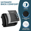 ComfiLife Lumbar Support Back Pillow Office Chair and Car Seat Cushion - Memory Foam with Adjustable Strap and